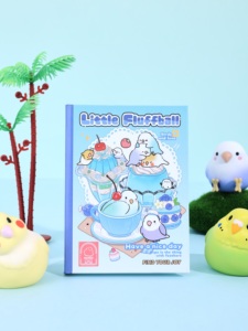 Encuentra tu Alegría, Serie Little Fluffball, Mini Diario A7, Encuadernación Cosida con Hilo, Cubierta de Papel, 80 Hojas, Papelería de Uso Diario - Product Image 6