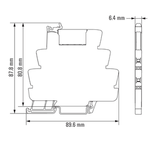 Rơ Le Chuyển Đổi Trung Gian Điện Chuyển Tiếp Din Rail TRS 24VDC 1CO Hiển Thị LED 24VDC Giao Diện Mỏng Giao Diện Rơ Le 6A/250VAC Load - Product Image 6