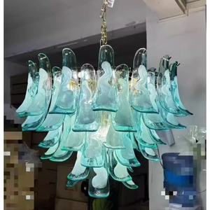 Lustre suspendu en cristal doré à LED, design branche d'arbre, gouttes de pluie, intensité variable, pour salle à manger, salon, hôtel - Product Image 6