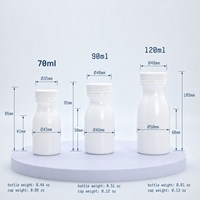 Bouteille en plastique HDPE blanche vide pour sirop oral, emballage pharmaceutique pour médicaments liquides contre la toux avec bouchon à vis