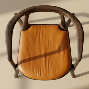Chaise de salle à manger italienne contemporaine, structure en bois massif, dossier et accoudoirs rembourrés en tissu doux, mobilier de luxe pour la maison PISANO - Product Image 5