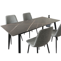 Plateaux de table de cuisine et d'extérieur en HPL brillant couleur pierre de luxe, anti-rayures, avec texture marbre personnalisée, design moderne