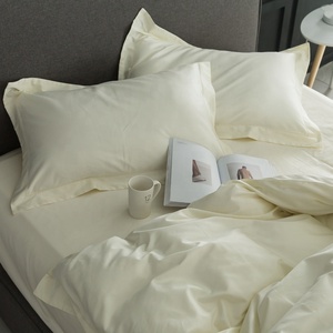 Juego de Ropa de Cama de Lujo de 4 Piezas, Tejido Liso, Suave, 100% <span class=keywords><strong>Algodón</strong></span> Supima, Ignífugo, 500 Hilos - Product Image 3