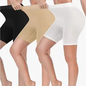 Cuecas de lingerie com calcinha de renda sem costura para motociclista esportes yoga algodão exercício treino leggings curtas calcinha feminina