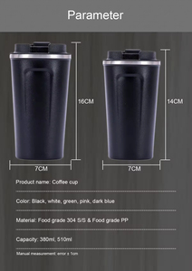 Double Wall Thermal Coffee Mug Keep Hot or <b>Cold</b> Travel Water Bottle Office Vacuum Insulated Coffee <b>Cup</b> With Lid - Product Image 6