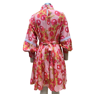 Nouvelle robe chemise à imprimé ample à col haut et taille cintrée pour femmes, tendance estivale - Product Image 5