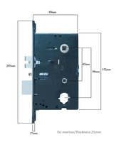 Carte RFID haute sécurité chambre d'hôtel serrure électronique poignée clé serrure d'hôtel intelligente avec système logiciel de gestion