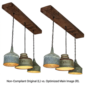Rustic Wooden Beam Pendant Light With 3 Metal Bell Shades E26 LED Farmhouse Kitchen Island <b>Lighting</b> 2700K Warm White - Product Image 5