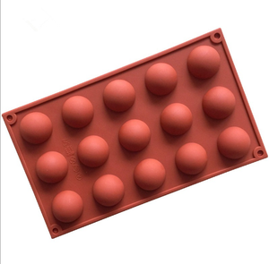 Lixsun BPA libre antiadherente 15 cavidad semiesfera media cúpula redonda <span class=keywords><strong>molde</strong></span> de pastel de silicona <span class=keywords><strong>molde</strong></span> de Chocolate - Product Image 2