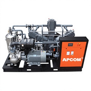 Compresseur d'air à piston sans huile à haute pression, refroidi par air, 30 bar 40 bar, avec réservoir vertical ou horizontal, industriel, robuste, à mouvement alternatif - Product Image 1