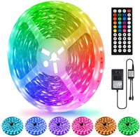 Tira de Luces LED Inteligente de 12v/24v, Tiras de Luces LED Inteligentes con Cambio de Color y Wifi, con Control Remoto para Iluminación del Hogar