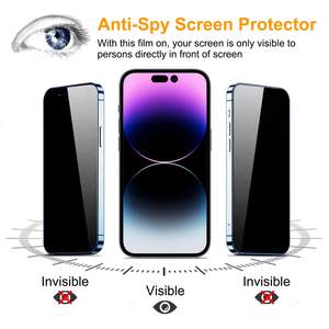 Protecteur d'écran en verre anti-espion 2.5d pour <span class=keywords><strong>iPhone</strong></span> 15 14 <span class=keywords><strong>Plus</strong></span> 14 Pro Protecteur d'écran anti-espionnage en verre trempé pour <span class=keywords><strong>iPhone</strong></span> 15 14 <span class=keywords><strong>Plus</strong></span> 14 Pro - Product Image 3