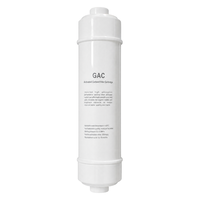Cartouche de filtre à charbon actif granulaire GAC 100GPD pour purificateur d'eau domestique RO, élément filtrant de remplacement