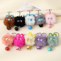 Porte-clés pendentif en peluche chat porte-bonheur clochette dessin animé mignon, cadeau pour sac d'école ou meilleur ami, pour distributeur automatique