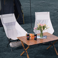 Chaise de camping pliable légère et respirante avec panneaux en maille pour le camping en plein air, la randonnée, la pêche et les voyages