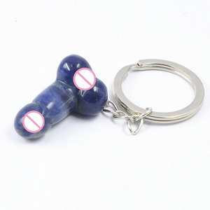 Factory Wholesales <strong>Crystal</strong> Dildo <strong>Key</strong> Chain, Gemstone <strong>Keyring</strong>, Natural Agate Heart <strong>Keychain</strong> - Product Image 2