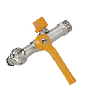 बगीचे नली मोटी पूर्ण तांबे के घरेलू डबल आउटलेट वाशिंग मशीन आउटडोर पानी नोजल ठंडा और गर्म पानी के नल - Product Image 2