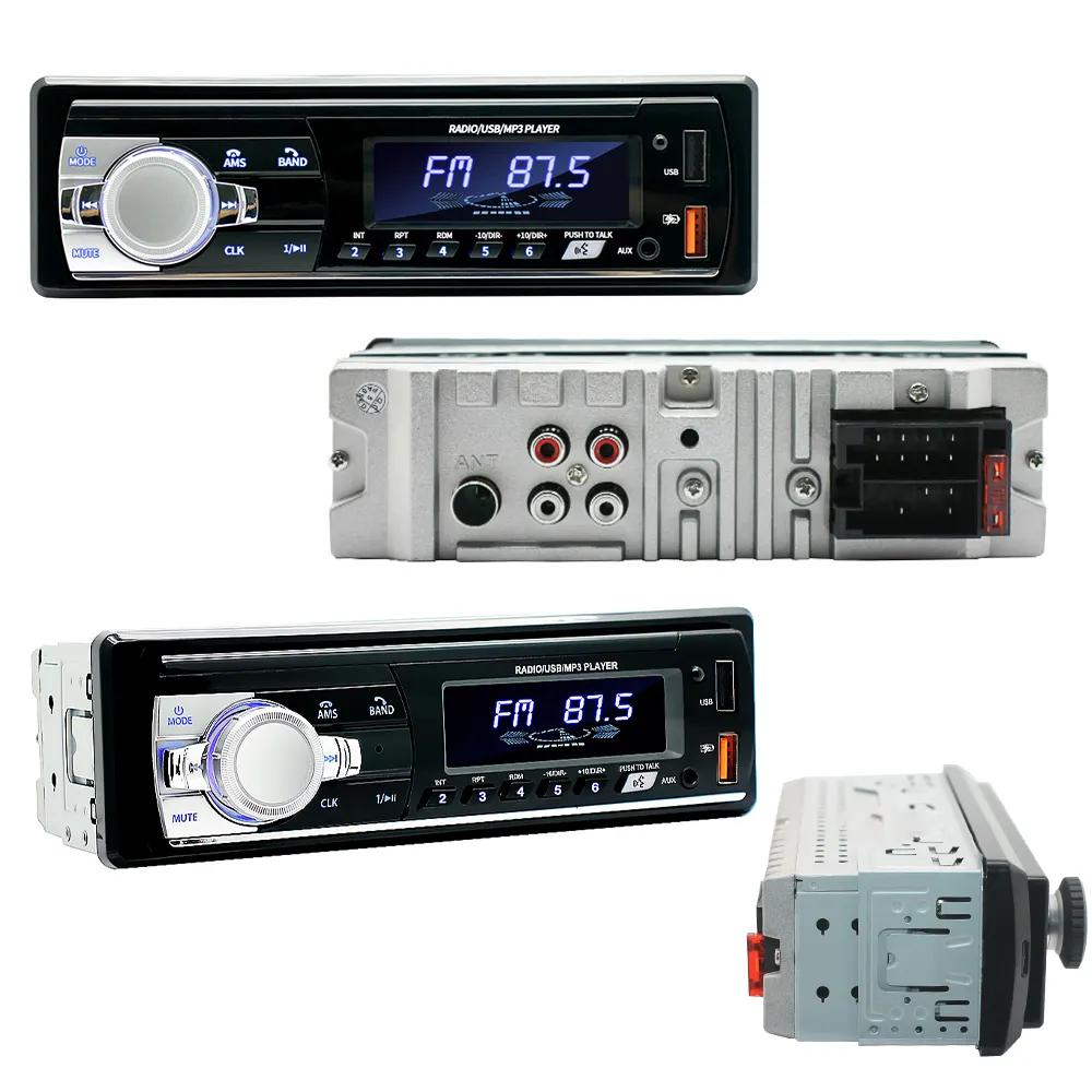 1Din Auto Radio 12V Auto Mp3 Speler 7 Kleur Rgb 2USB Bt Fm-zender Aux-In Handsfree Audio auto Stereo Mp3 JSD521