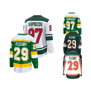 2025 nuova maglia da Hockey su ghiaccio cucita ALL Style Minnesota 97 Kirill Kaprizov 29 Marc-Andre Fleury 7 Brock Faber - Product Image 6