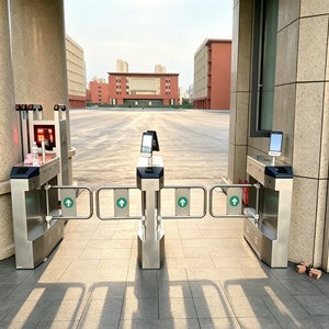 Tourniquet pivotant haute sécurité pour passage piétonnier, contrôle d'accès, barrière pivotante avec lecteur de reconnaissance faciale RFID pour usine - Product Image 1