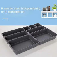 8 pièces de plateaux organisateurs de tiroirs cosmétiques esthétiques, séparateurs modulaires pour le rangement du maquillage, pour coiffeuse, salle de bain et tri de bijoux