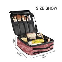 Sac de maquillage de voyage pour femmes avec motif personnalisé de fleurs hawaïennes Puakenikeni, porte-pinceaux de maquillage, organiseur portable pour maquilleuses