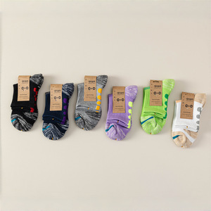 Athletic <b>Socks</b> Thickened Terry Sole For <b>Running</b> Basketball Badminton Tennis Purple Green White Black Navy Blue Gray Cotton - Product Image 3