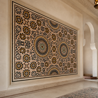 Mosaïque murale en verre artisanale de la série Mosquée, design moderne, idéale pour les salons, cuisines et salles de bain intérieures