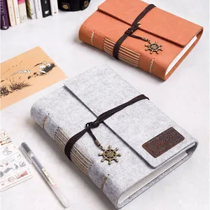 Promotion A5/A6 Felt Cloth Loose-Leaf Notebooks ECO Journal Loose-leaf Business Diary Wholesale Customizable Planner