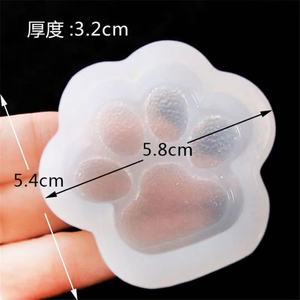 Cat Paw Silicone <b>Mold</b> 5.8x5.4x3.2 Cm Flexible Food Safe For Cake Chocolate <b>Candle</b> Making - Product Image 3