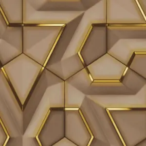 KTV 박스 룸 3D 오목한 볼록 기하학적 금속 기술 배경 개인화 된 바 장식 벽지