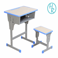 Ensemble de mobilier scolaire en gros, style économique, bureau et chaise d'étude pour salles de classe, pour l'Afrique et le Moyen-Orient