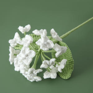 Ramos de <span class=keywords><strong>Hortensia</strong></span> de 20 pétalos de <span class=keywords><strong>lana</strong></span> a ganchillo a mano para boda alegre propuesta ceremonia amante fiesta de cumpleaños decoración de la habitación - Product Image 4