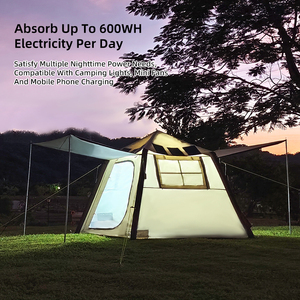 Tente solaire gonflable en TPU avec pompe à air électrique, résistante au vent et à la pluie, prête pour toutes les saisons, tente de camping à gonflage automatique avec deux portes - Product Image 6
