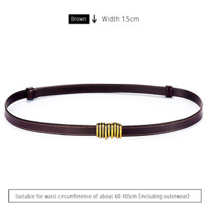 เข็มขัดผู้หญิงเข้ากับทุกชุดเข็มขัดแฟชั่นใหม่คลาสสิกเข็มขัดหนังแท้แบบเรียบง่าย - Product Image 3