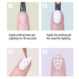 10-كزة فن الغراء الدانتيل حفرة موجة فقاعة المحيط الأبيض الأسود الملونة مسمار اللوحة جوفاء هلام نقع قبالة الورنيش أدى بالأشعة فوق البنفسجية - Product Image 6