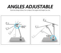 Support de tablette en métal robuste pour bureau, avec hauteur réglable et design pliable