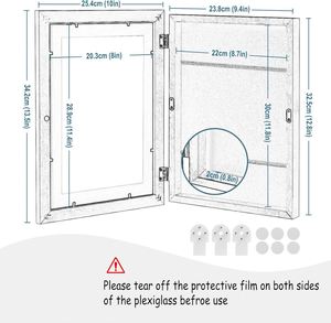 Kids Art <b>Frames</b> MDF <b>Photo</b> <b>Frame</b> 8.5x11 A4 10x12.5 Front Opening Changeable Waterproof Modern Artwork Display Storage <b>Frame</b> - Product Image 3