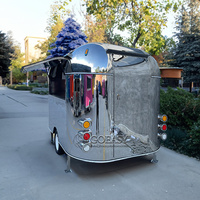 Goeasy Fourgon à café en acier inoxydable Remorque alimentaire mobile entièrement équipée Pizza Food Truck à vendre aux États-Unis, au Royaume-Uni CA AU
