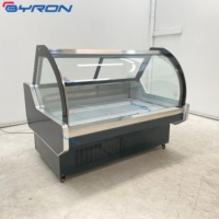 Vitrine Réfrigérée Commerciale Monotempérature à Refroidissement Direct pour Viande, Charcuterie, Poulet, Saucisses et Poisson