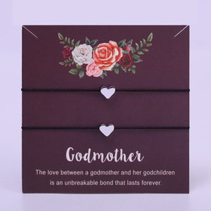 Bracelets à breloques Cœur et Étoiles Promesse de la Vie Rose pour Mère, Fille, Petite-fille, <span class=keywords><strong>Tante</strong></span>, Sœur, Demoiselle d'honneur - Product Image 3