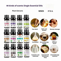 44 parfums, huiles essentielles 100% pures et biologiques, solubles dans l'huile, pour la fabrication de bougies, de parfums, les soins corporels et le SPA