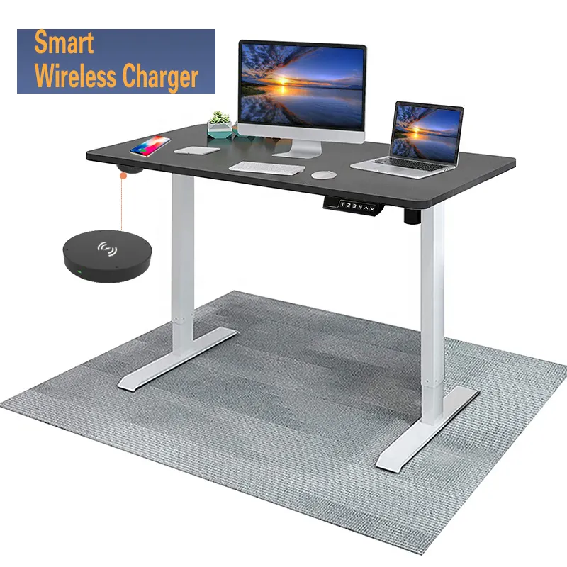 High Quality Ergonomic Modern Office computer table sit stand desk Single Motor Standing Desk Electric Height Adjustable Desk