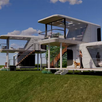 Casa Prefabricada de Acero con Estructura Personalizada Tipo Cápsula Espacial - Oficina Portátil, Edificio Pequeño, Hotel, Instalación Rápida en Exteriores