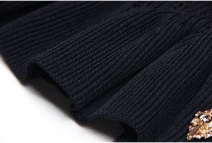 AIMEISI Casual <span class=keywords><strong>alla</strong></span> <span class=keywords><strong>moda</strong></span> estivo <span class=keywords><strong>Cardigan</strong></span> a maniche corte lavorato a maglia con gonne lunghe e gonna a due pezzi da donna - Product Image 4