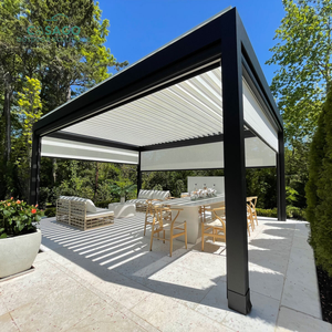 Pabellón Moderno de Aluminio con Rejillas Ajustables a 90 Grados que Bloquean los Rayos UV Intensos y Permiten la Brisa y la Luz Natural - Product Image 3