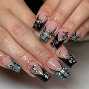 24 Stück Gothic Press-On-Nägel, 3D Press-On-Nägel, hochwertige künstliche Nägel, Nagelzubehör, Aufklebnägel, Private Label, künstliche Nägel - Product Image 4