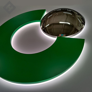 Canal rétro-éclairé 3d en acier inoxydable, fait sur mesure, avec Led, Logo d'affaires <span class=keywords><strong>de</strong></span> société - Product Image 2