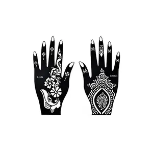 New Arrival Woman Lady Drawing Stencils Henna Sticker Tattoo