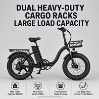 Vélo Électrique Pliant Tout-Terrain 500W à Moteur Arrière Sans Balais, 7 Vitesses, pour Voyages et Sports en Extérieur – Vente en Gros Usine à Prix Abordable